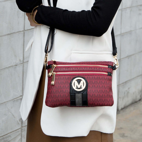 Mia K. Tarren Wristlet Crossbody | Vegan Leather, Removable Strap, Gold Hardware