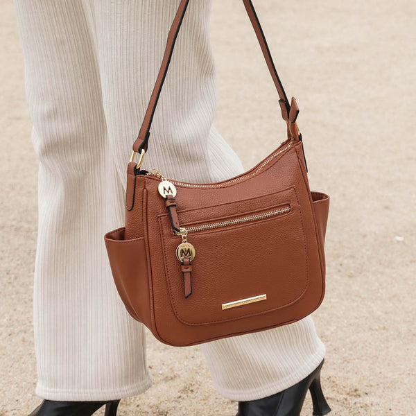 Wally Featherlight Vegan Leather Crossbody | Gold-Tone Hardware | Curved Hobo Silhouette
