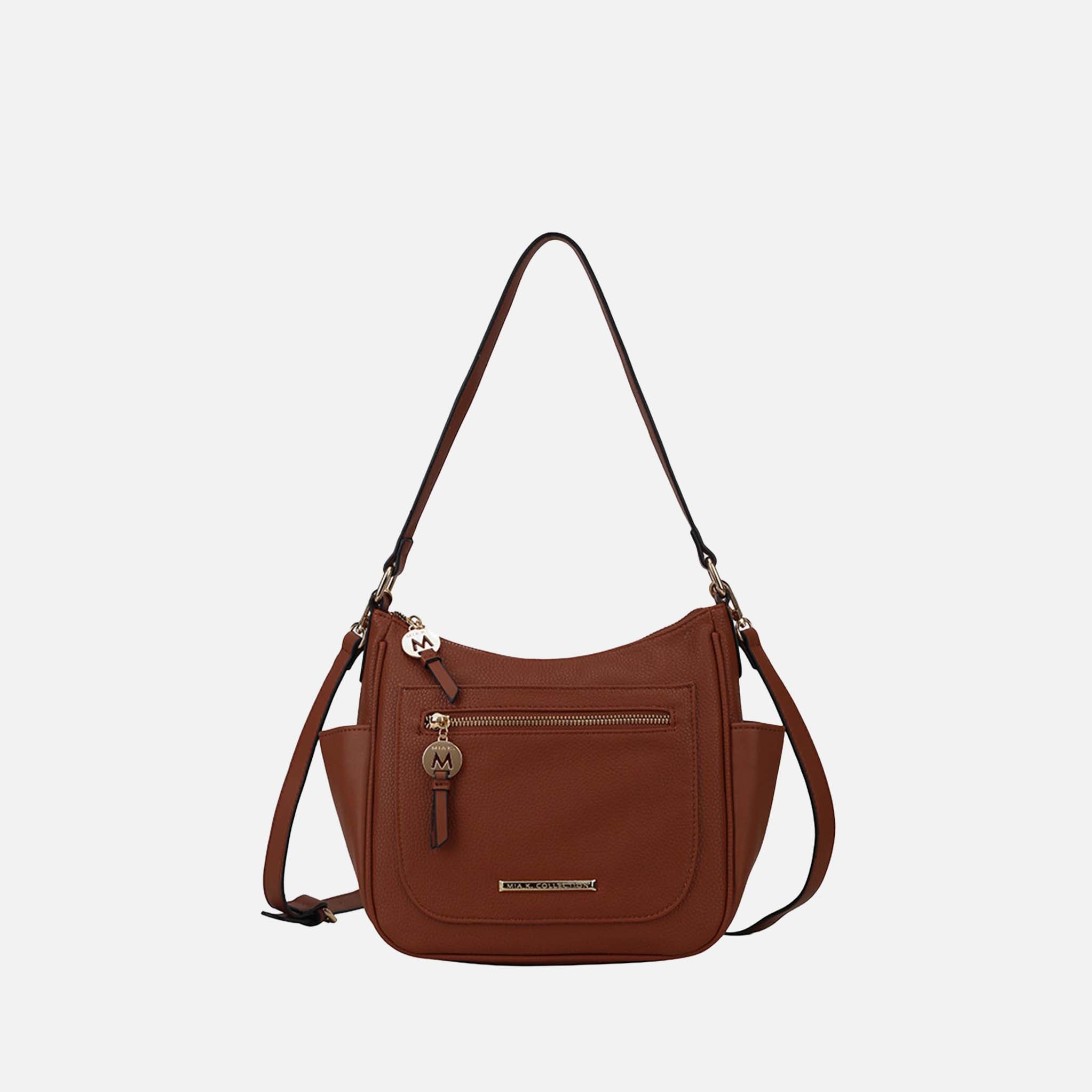 Petite-Fit Mia K. Wally Crossbody | Vegan Leather, Gold-Tone Hardware, Shoulder & Crossbody Carry