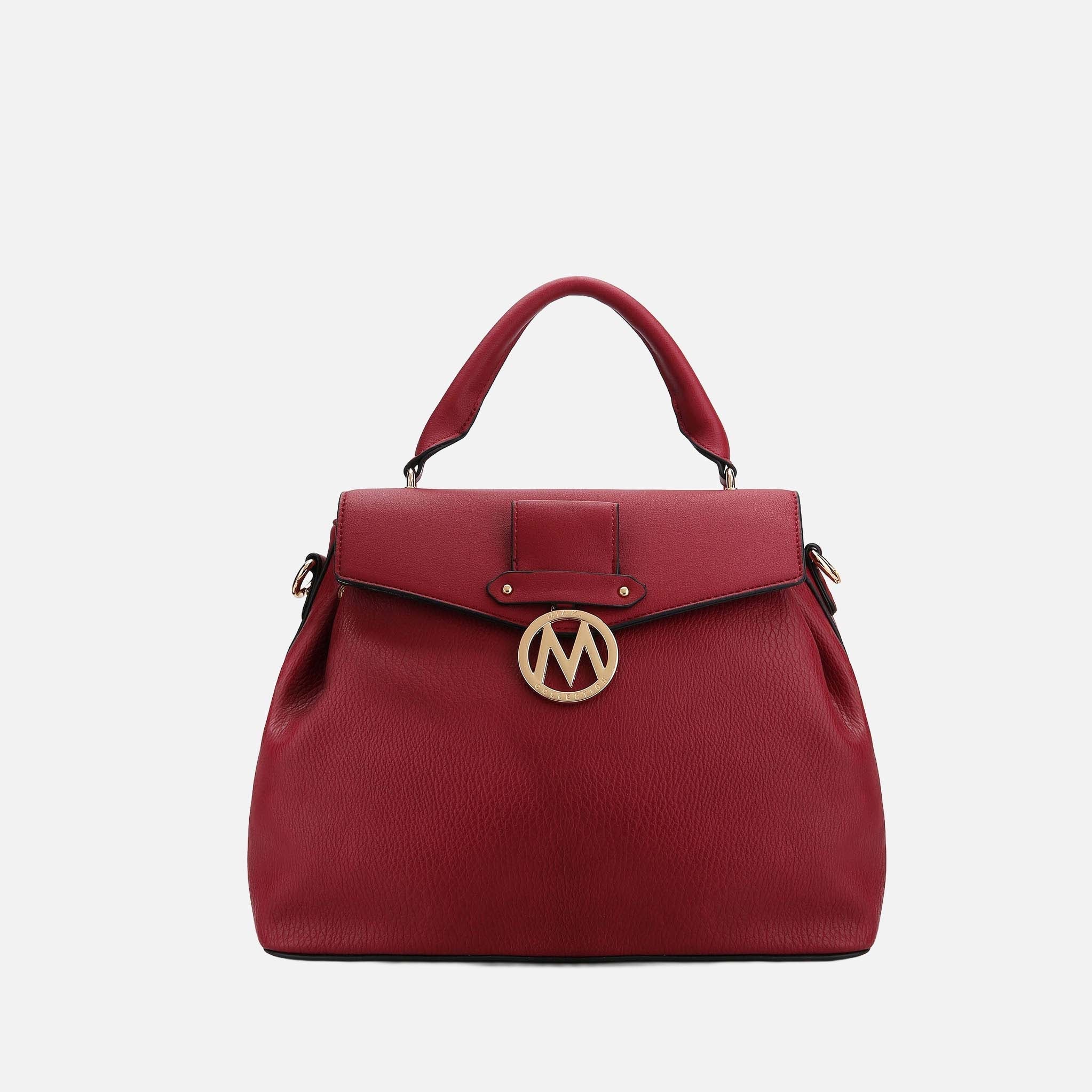 Petite-Fit Mia K. Aurora Satchel | Structured Vegan Leather, Gold Hardware, Dual Carry Options