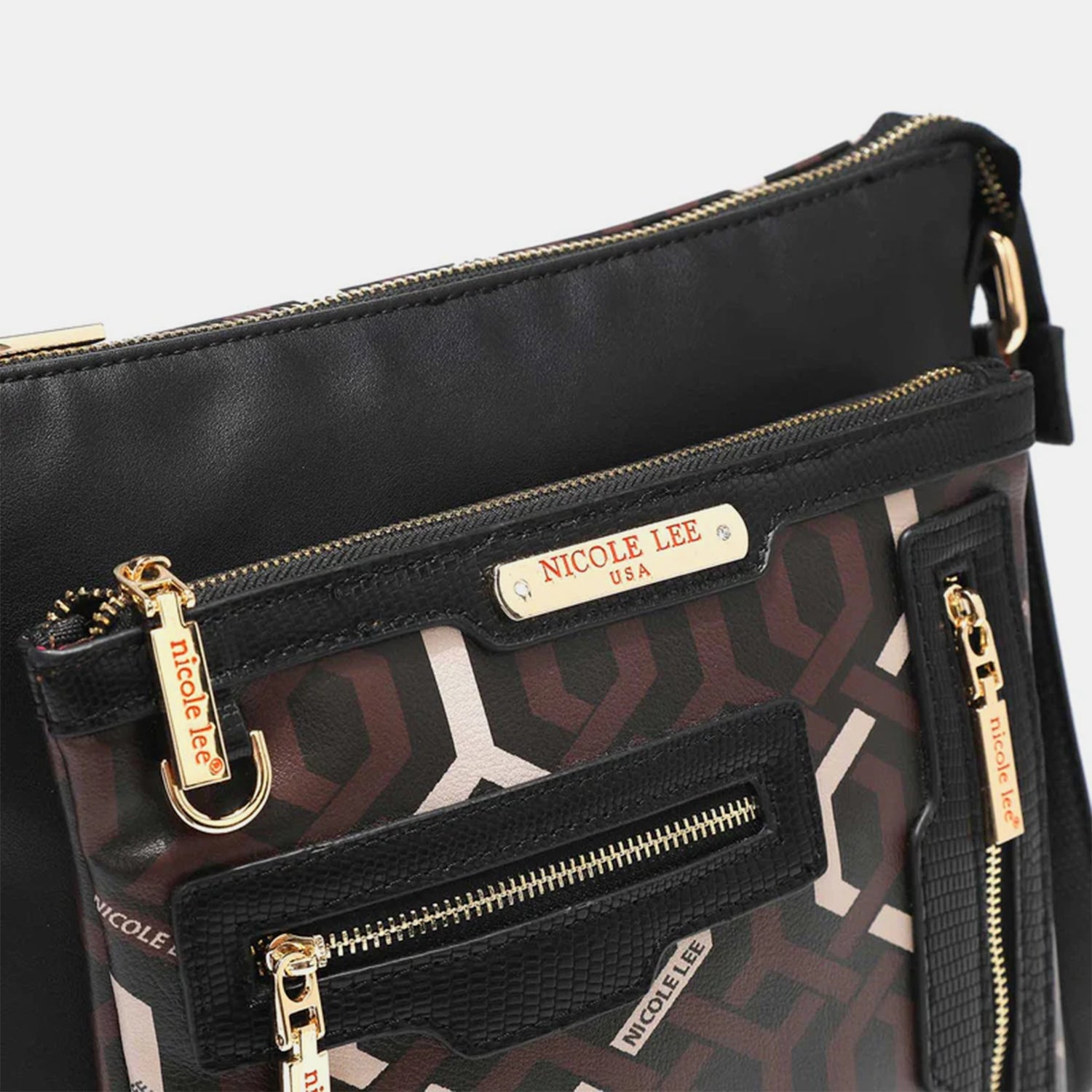 Nicole Lee USA Geometric Pattern Crossbody Bag - Turn heads wherever you go!