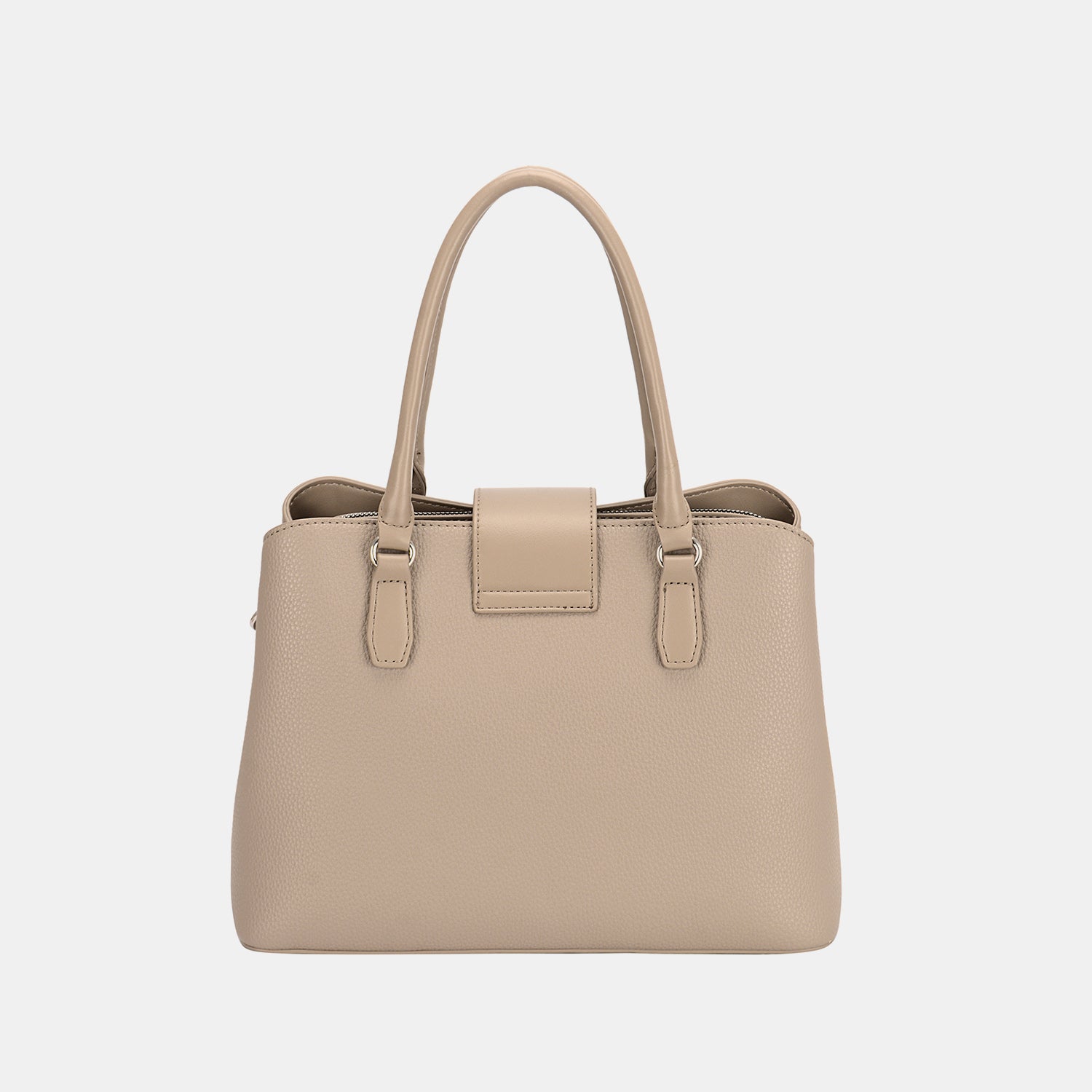 David Jones Vegan Leather Twist-Lock Tote Bag - Effortless Sophistication & Timeless Style!