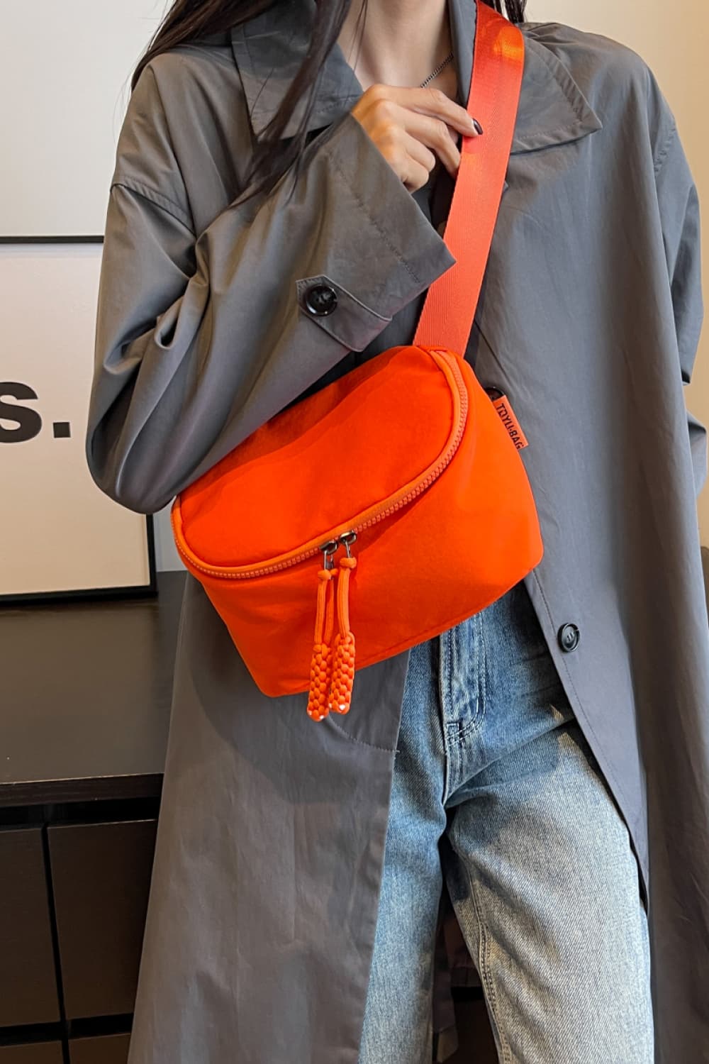 Effortless Style On-The-Go: The Lightweight Nylon Sling Bag