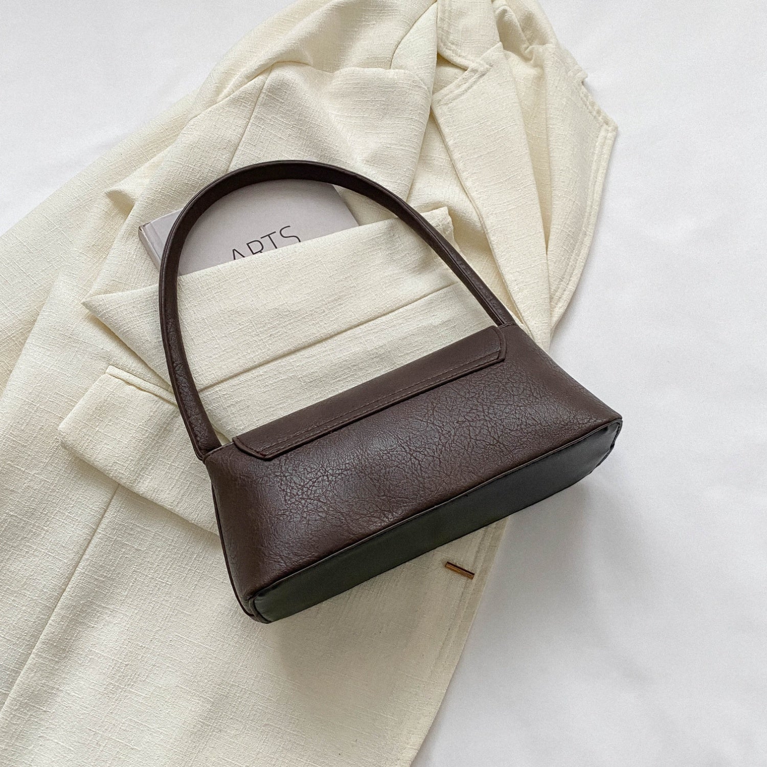 Vegan Leather Shoulder Bag - Compact Vegan for the Minimalist!