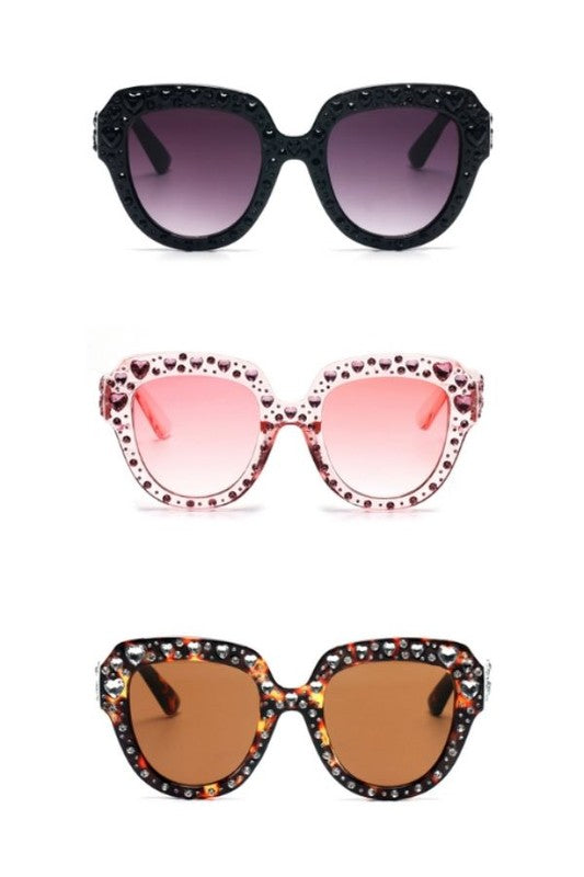 Women Round Cat Eye Sunglasses 100% UVA UVB Protection Plastic Frame PC Lens