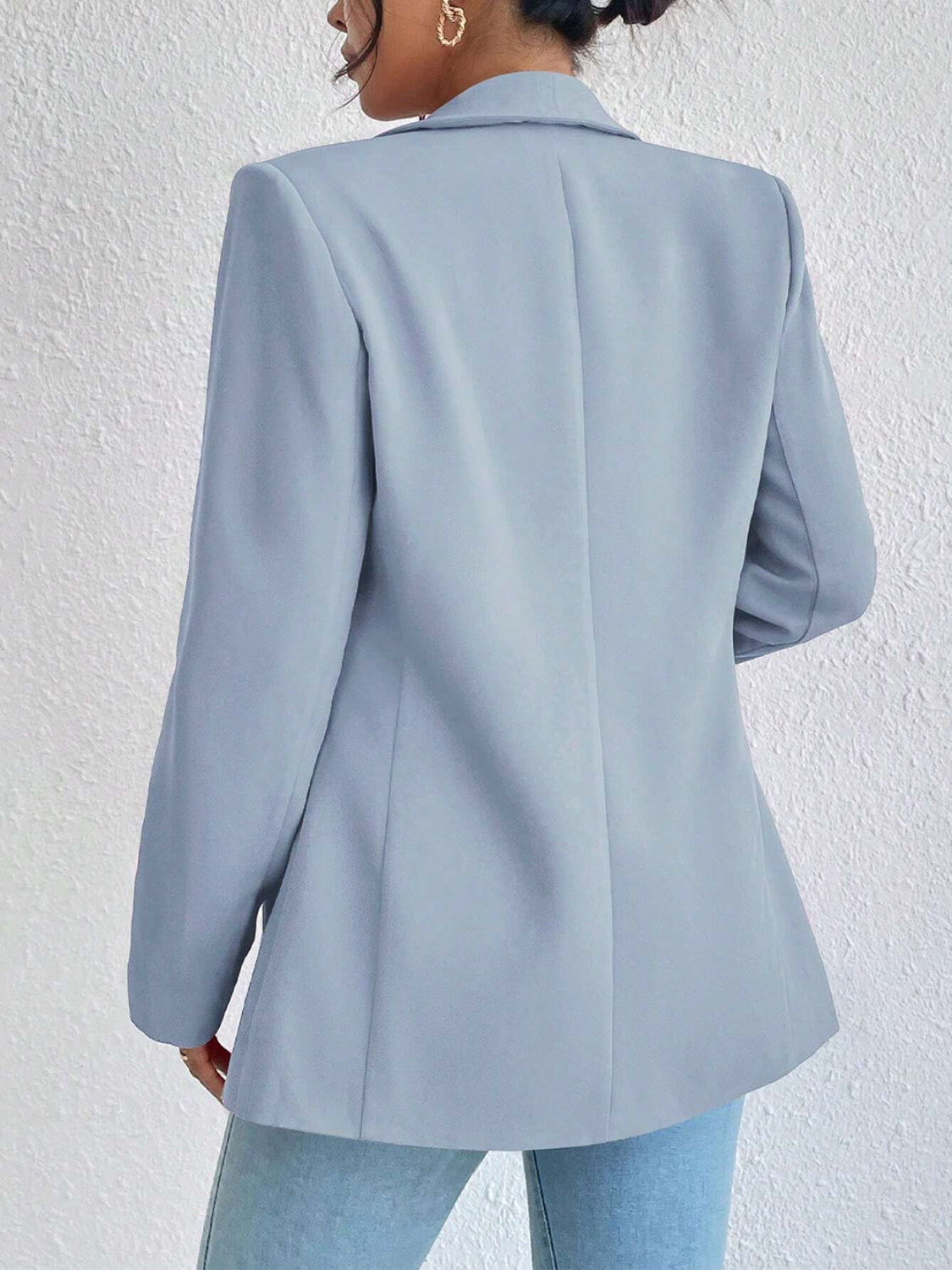 Shawl Collar Long Sleeve Blazer Women's Comfortable Polyester-Spandex, S-XL