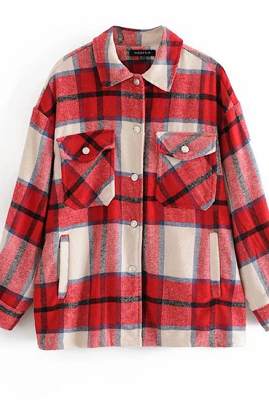 Plaid flannel jacket