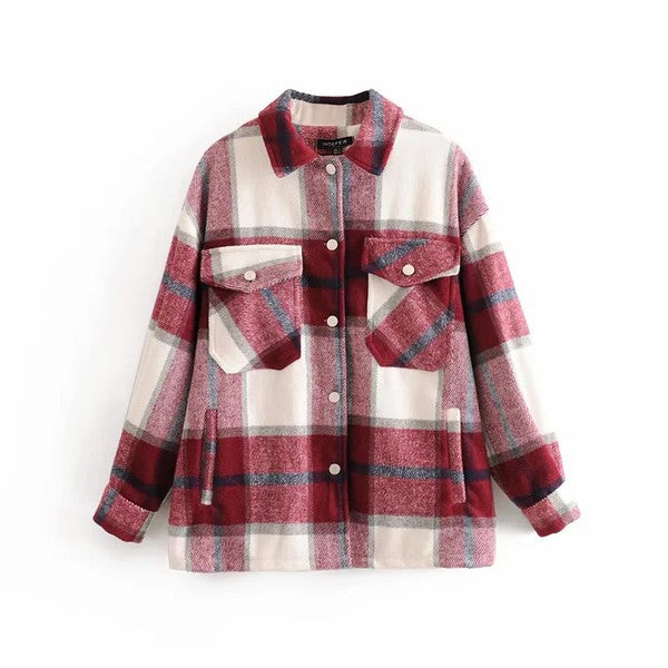 Plaid flannel jacket