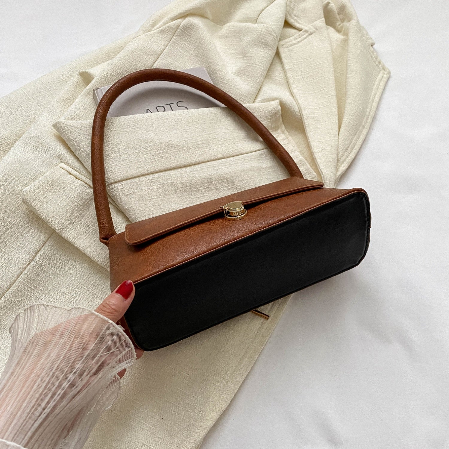 Vegan Leather Shoulder Bag - Compact Vegan for the Minimalist!