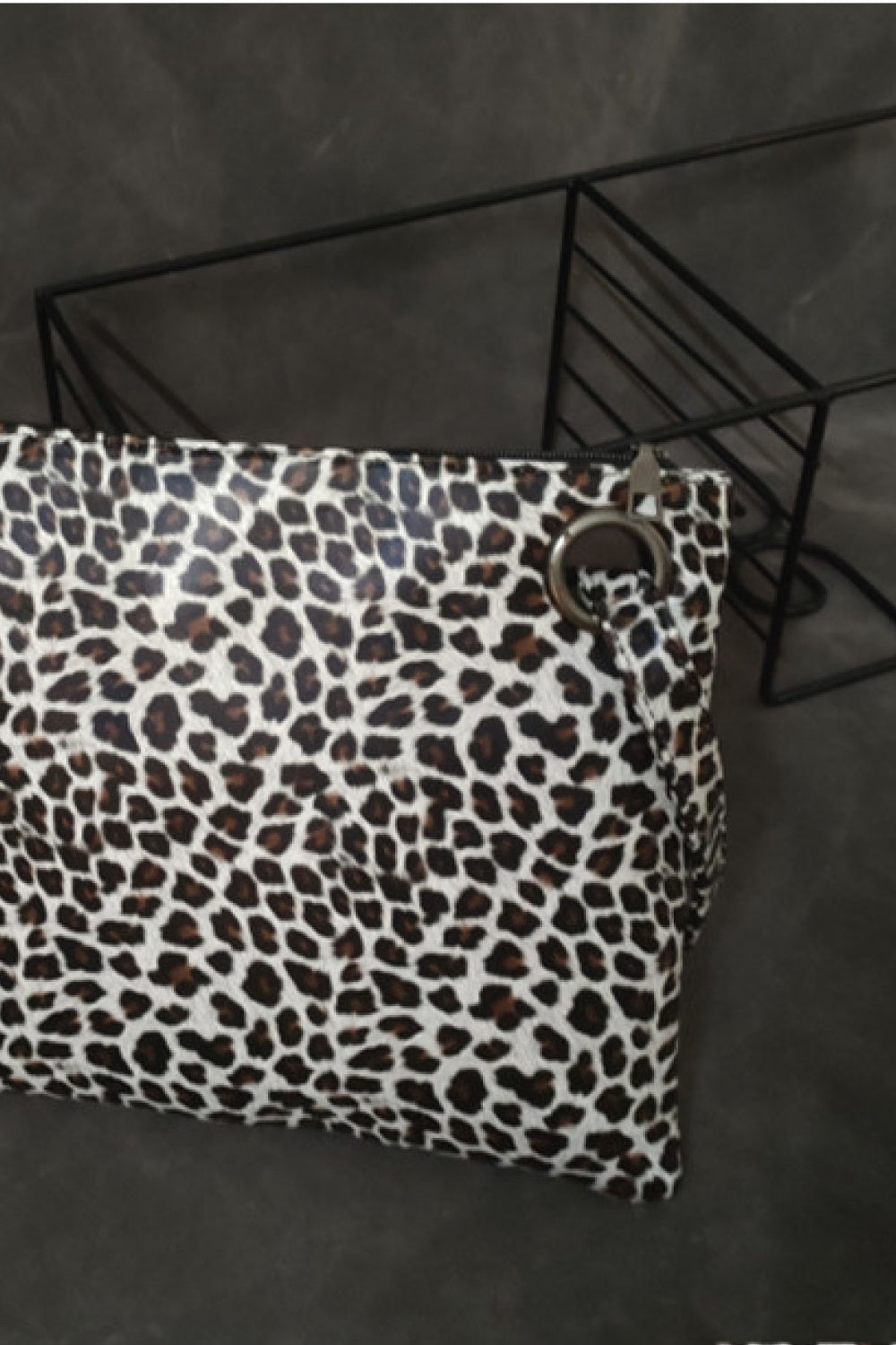 Leopard Vegan Leather Clutch - Elevate Your Style with a Statement-Making Accessory