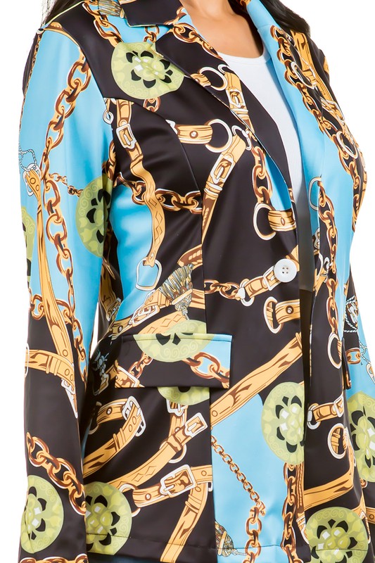 Single-Breasted Blazer with Peaked Lapel and Side Pockets for Women in Polyester for Effortless Style