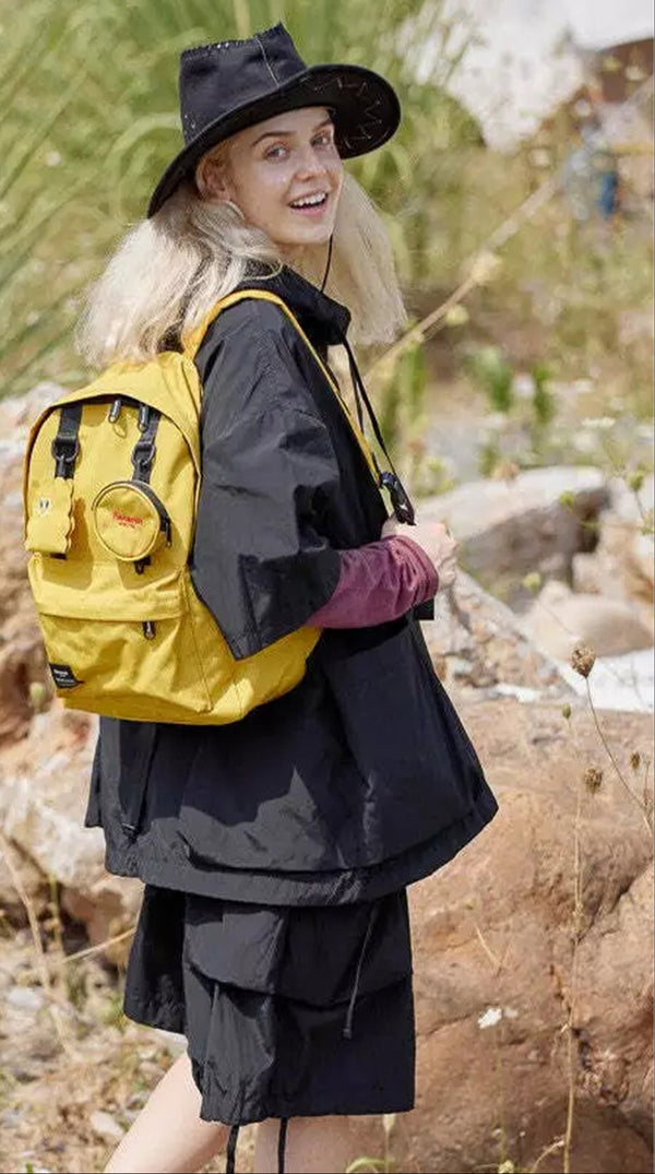 Waterproof Canvas Backpack with Removable Purse Adjustable Straps