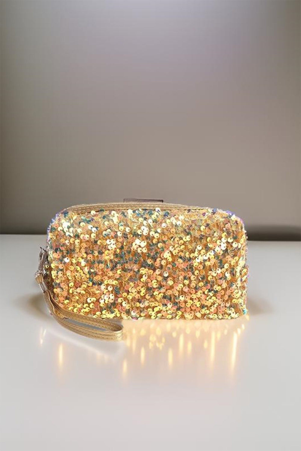 Zenana Colorful Shine Cosmetic Sequin Design Bag - Elevate Your Beauty Storage!