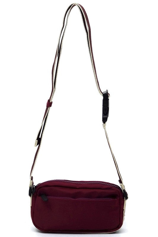 Nylon Crossbody Fanny Pack Bag with Adjustable Strap and Zip Closure