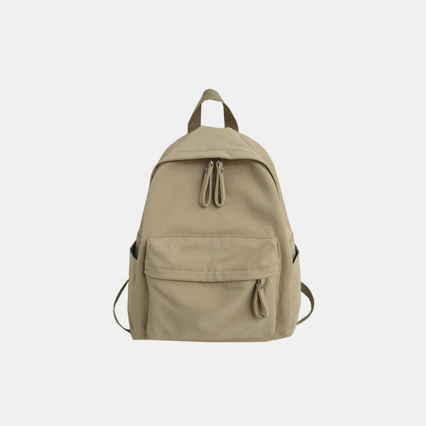 Zip Cotton Backpack Bag with Adjustable Straps and Spacious Interior