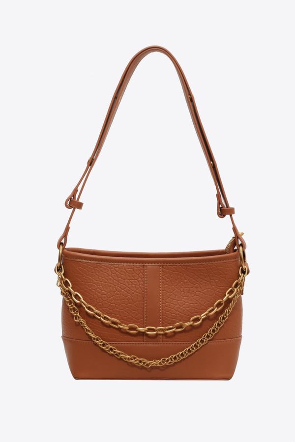 Medium Vegan Leather Shoulder Bag with Durable Structure and Design