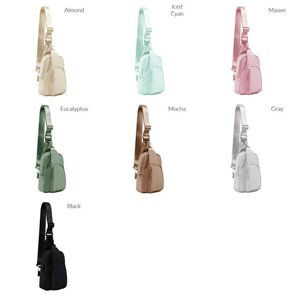 Petite Women's Pippa Reversible Sling Bag Adjustable Strap Multiple Pockets Zipper Closure