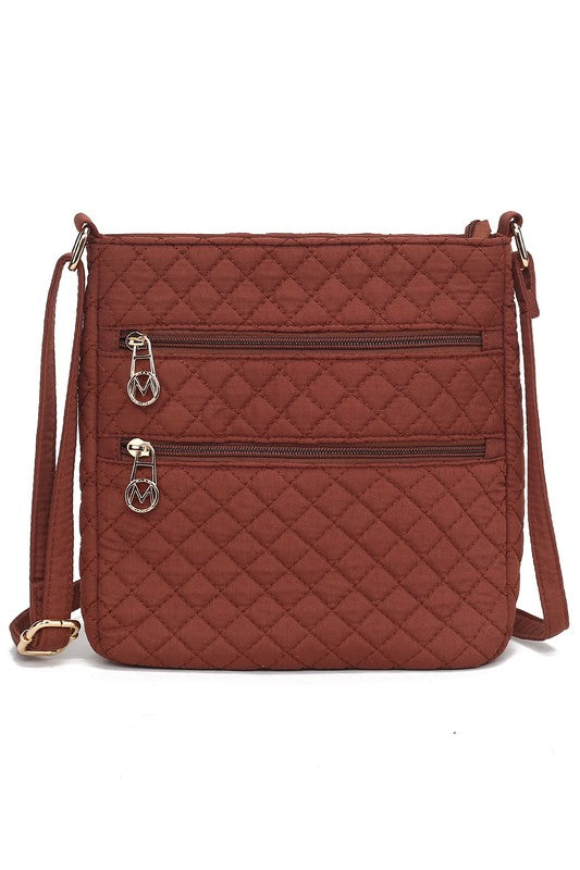 MKF Collection Solid Quilted Cotton Crossbody