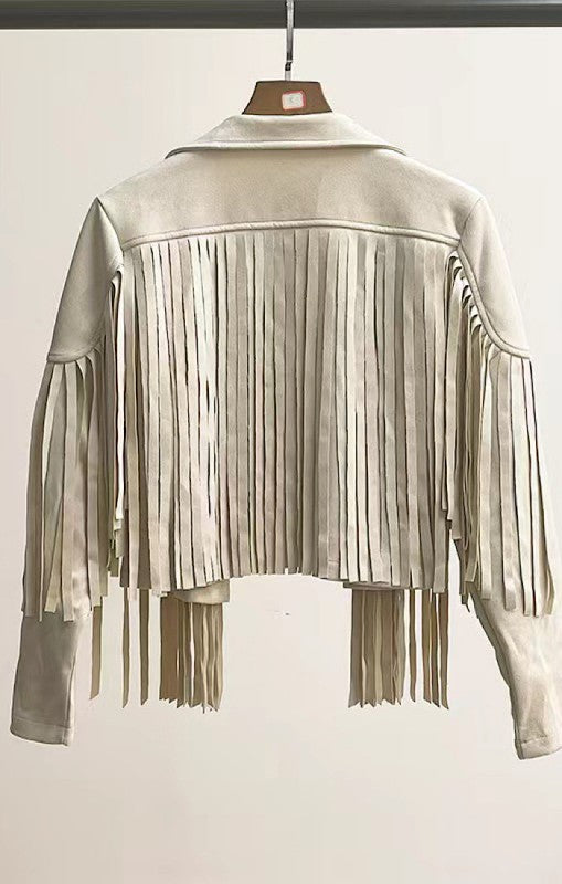 Fringe blazer jacket