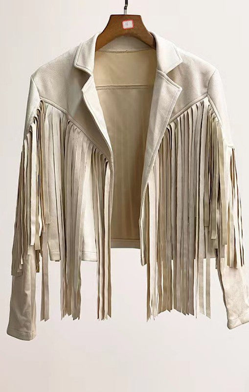Fringe blazer jacket