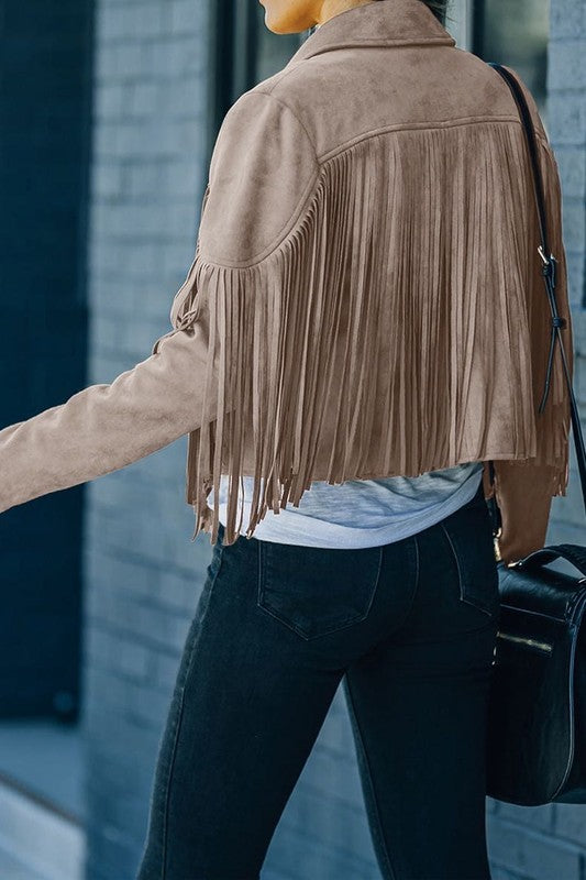 Fringe blazer jacket