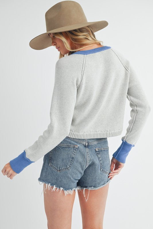 Women's Meadow Cardigan Cotton Relaxed Fit Button-Front Scoop Neck Ribbed Trim Cozy Lightweight Layering