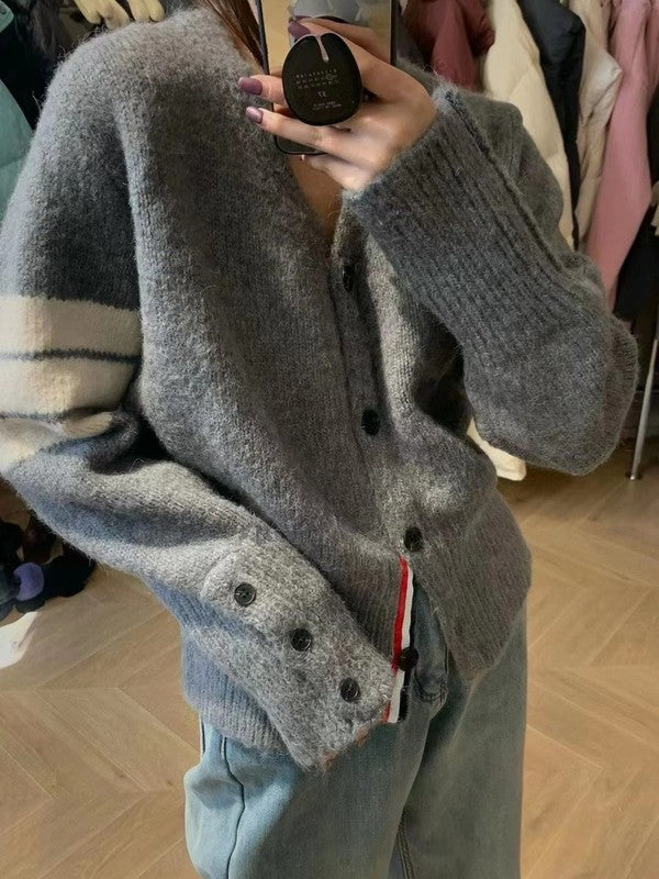 Knit button front cardigan