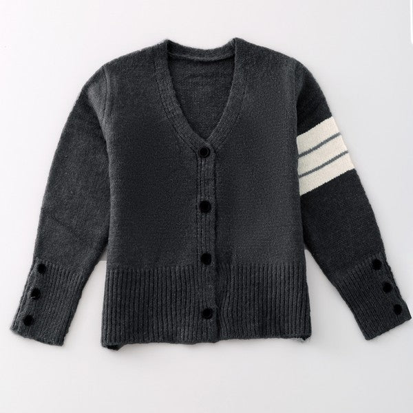 Knit button front cardigan