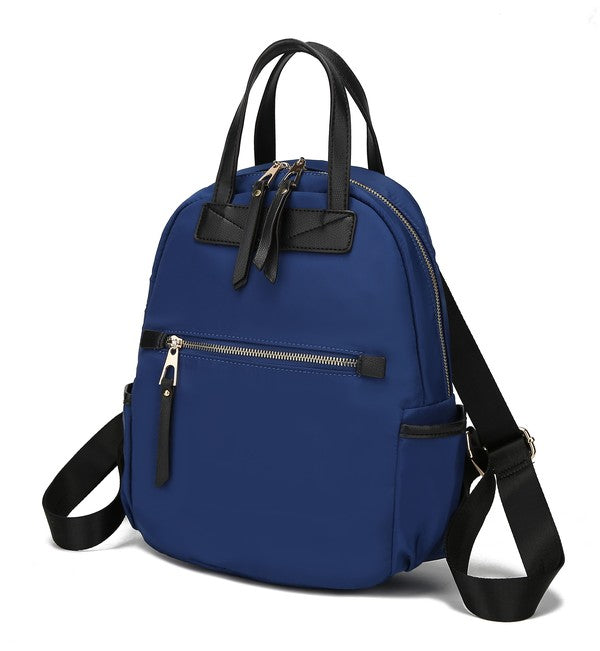 MKF Collection Greer Nylon Backpack Mia K Eco-Friendly Fabric Lining Top Zipper Closure Adjustable Straps Multiple Pockets