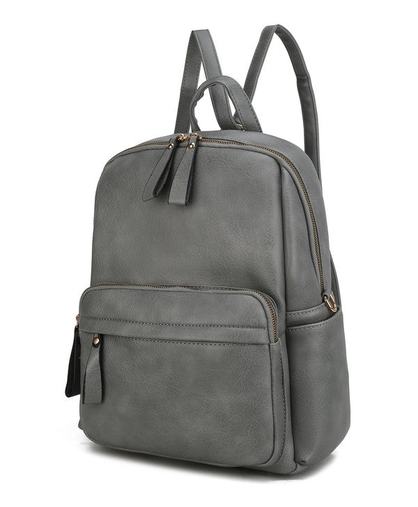 MKF Yolane Convertible Backpack Crossbody Bag Gold-tone Hardware Interior Zip Pocket Exterior Slip Pockets Adjustable Straps