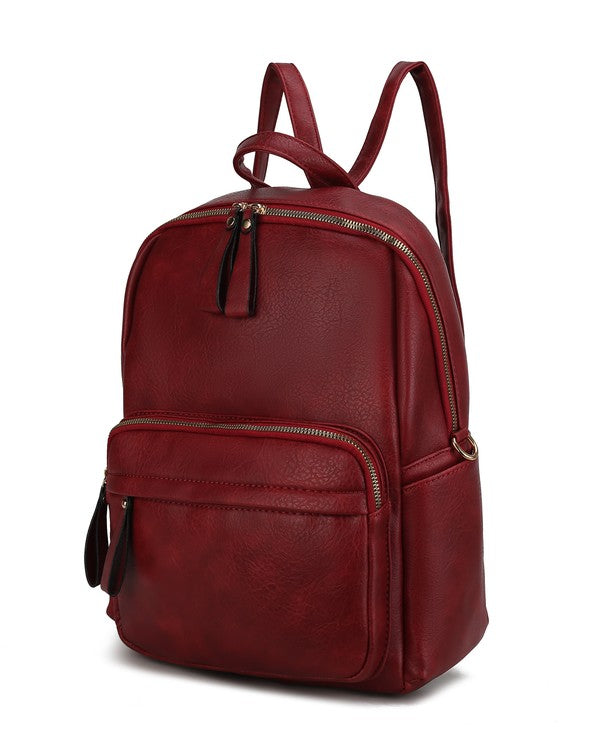 MKF Yolane Convertible Backpack Crossbody Bag Gold-tone Hardware Interior Zip Pocket Exterior Slip Pockets Adjustable Straps