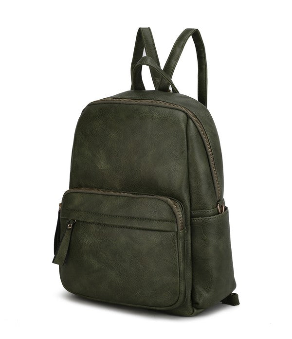 MKF Yolane Convertible Backpack Crossbody Bag Gold-tone Hardware Interior Zip Pocket Exterior Slip Pockets Adjustable Straps