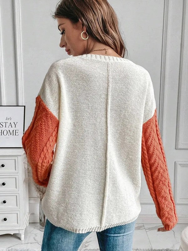 Color Block Knit sweater