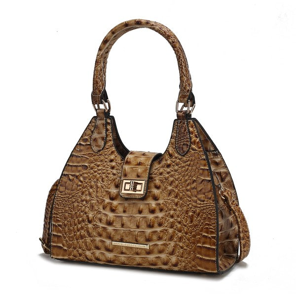 MKF Ava Faux Crocodile-Embossed Tote Bag by Mia K