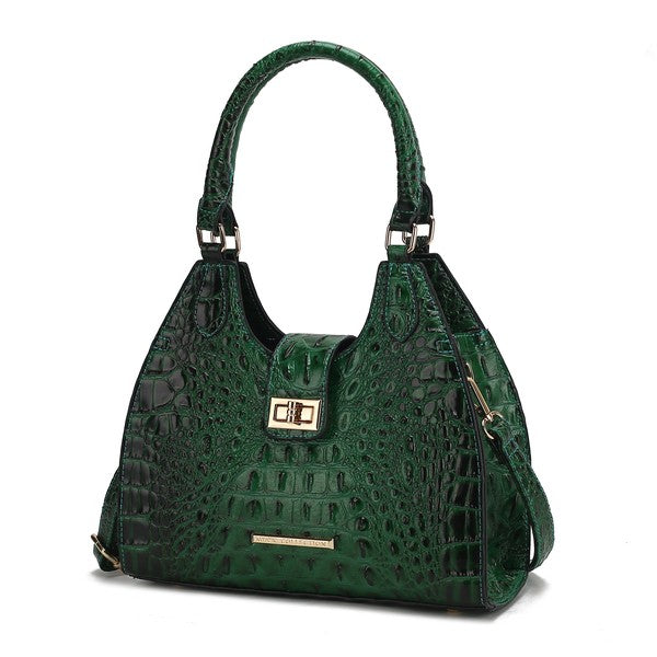 MKF Ava Faux Crocodile-Embossed Tote Bag by Mia K