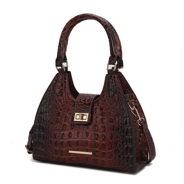 MKF Ava Faux Crocodile-Embossed Tote Bag by Mia K