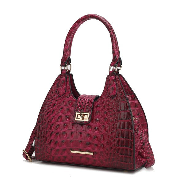 MKF Ava Faux Crocodile-Embossed Tote Bag by Mia K