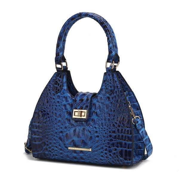 MKF Ava Faux Crocodile-Embossed Tote Bag by Mia K