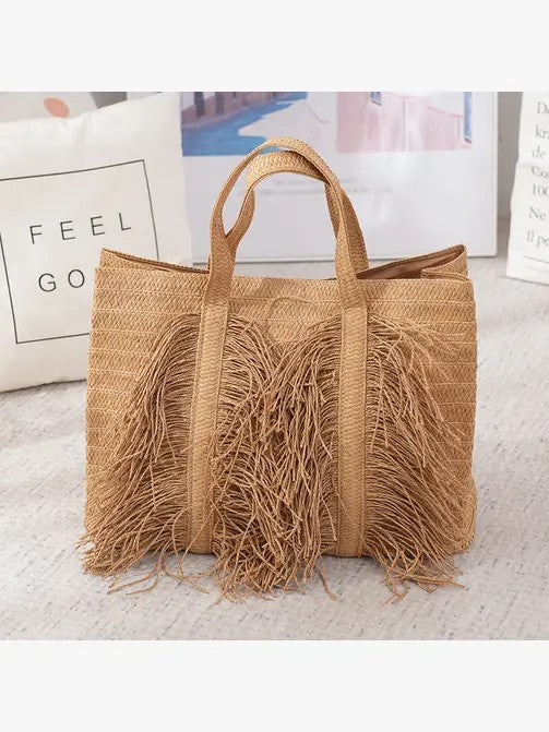 Fringe Handbag with Multiple Compartments, Durable Material, Adjustable Strap, Stylish Design, Made in China