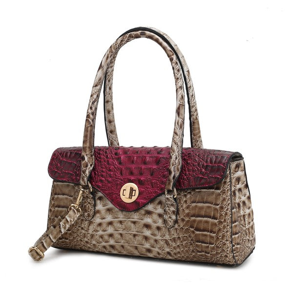 MKF Liviana Croc-Embossed Shoulder Bag by Mia K