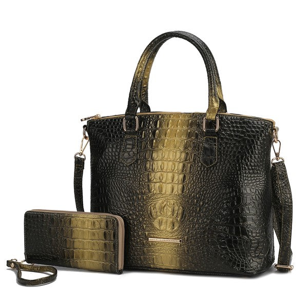 MKF Liora Croc-Embossed Tote Bag by Mia K