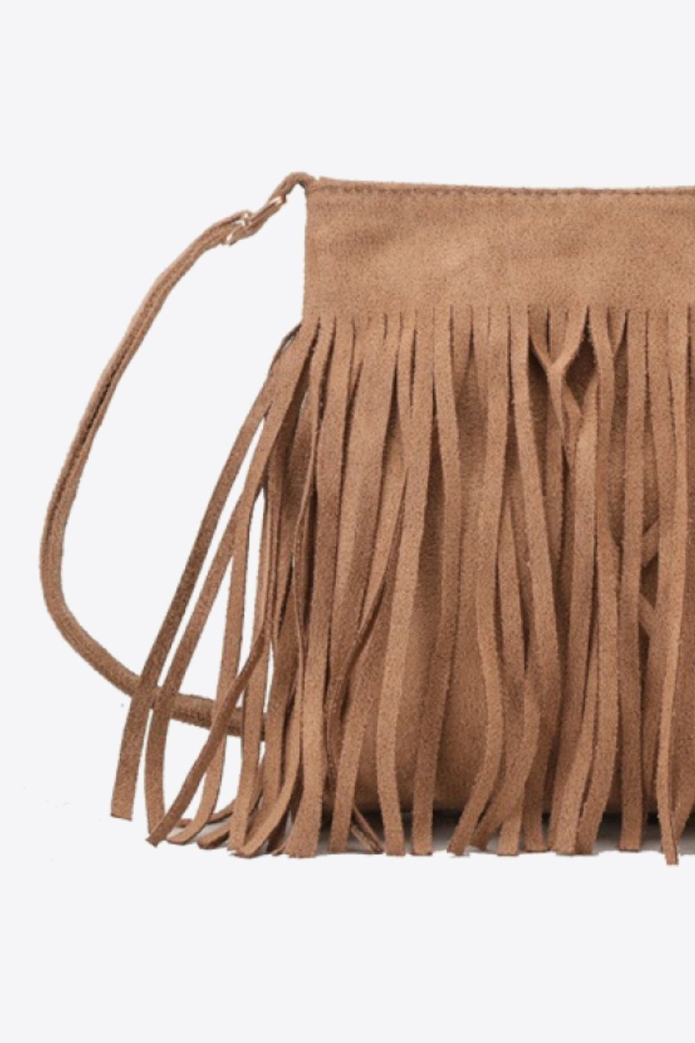 Adored Vegan Leather Crossbody Bag with Fringe - Flair for the Fashion-Forward Woman