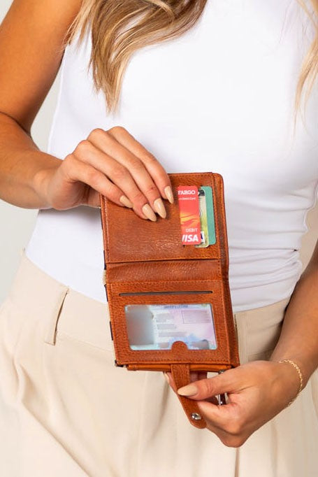 Wilma Mixed Media Fold-Over Wallet