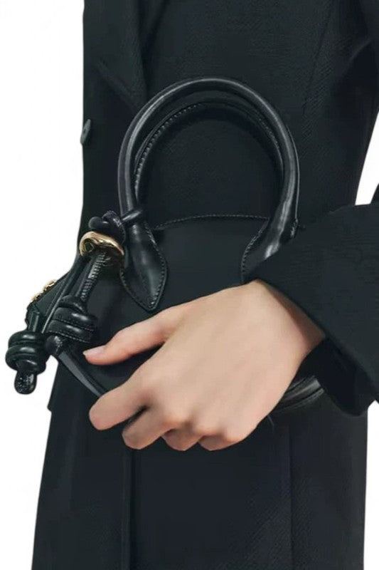 Patent Leather Top Handle Small Clutch