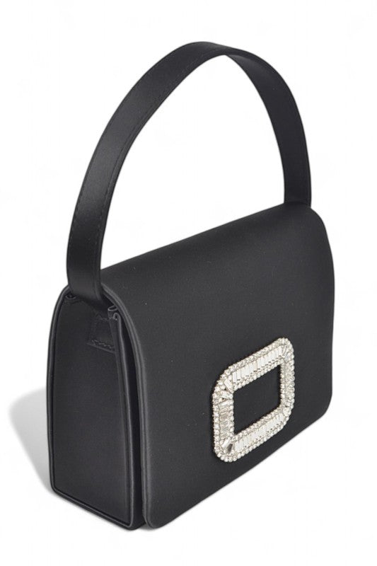 Crystal Accent Top Handle Convertible Party Clutch