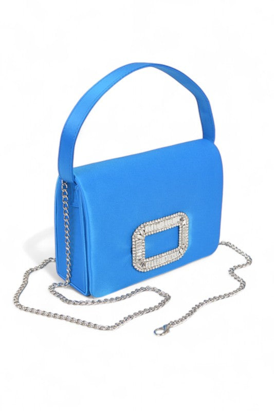 Crystal Accent Top Handle Convertible Party Clutch