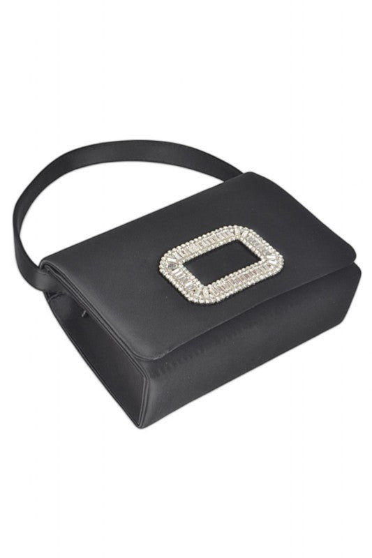 Crystal Accent Top Handle Convertible Party Clutch