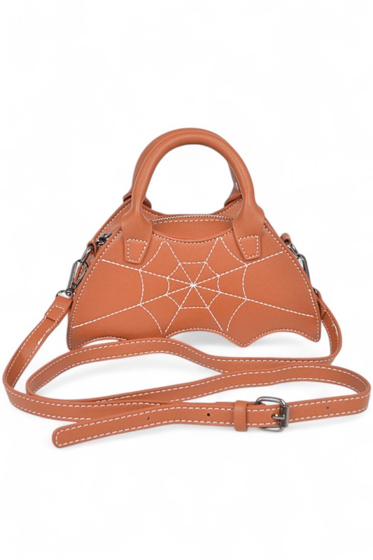Halloween Spiderweb Stitching Bat Swing Bag