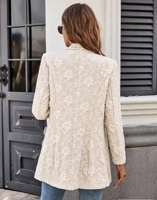 Floral Embroidered Blazer