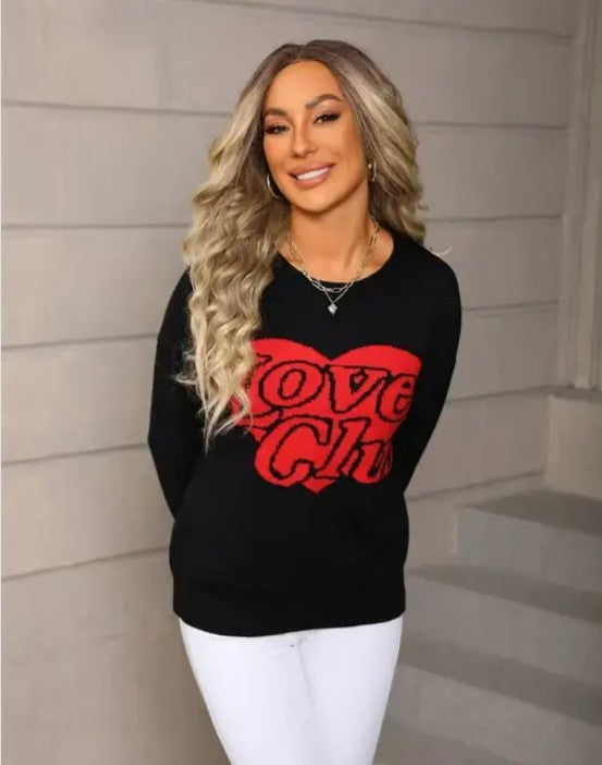 Love Club Heart Knit Sweater